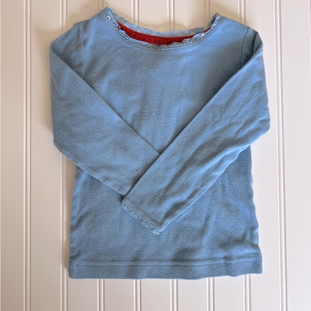 Boden | Girl’s Long Sleeve Top | Light blue | 4-5 years old